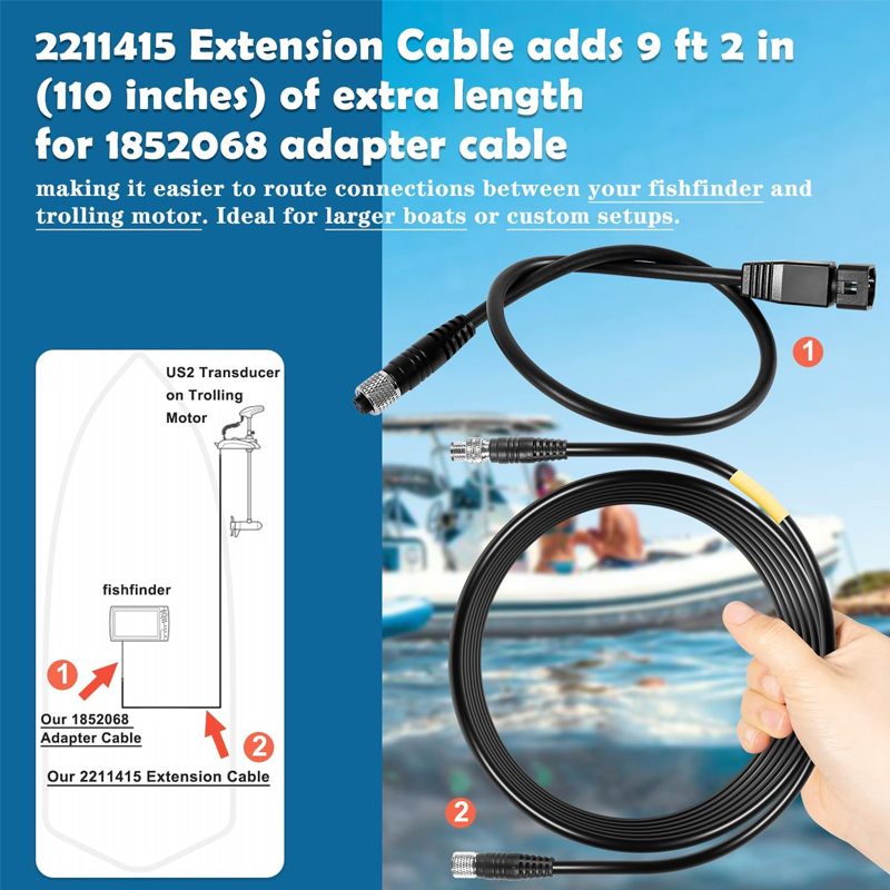 1852068 MKR-US2-8 7핀 어댑터 케이블 + - Fish Finder Cable 리뷰 및 가격